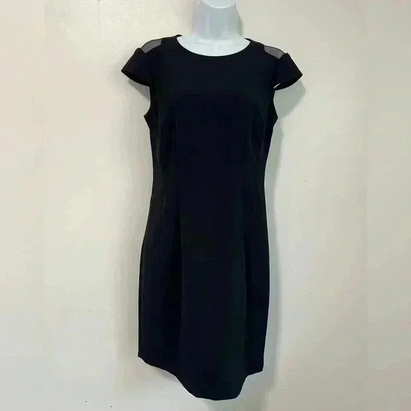 Armani Exchange Mesh Back Black Dress Size 4 - Picture 1 of 9